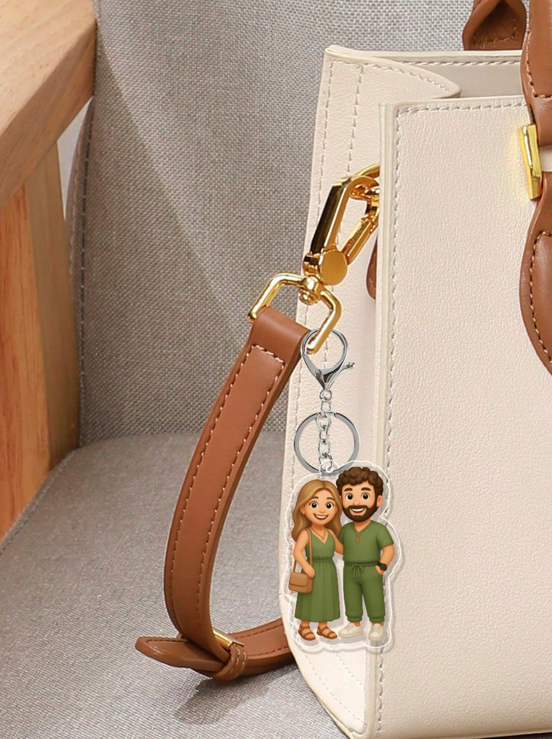 Porte-clés "Duo Amoureux" Personnalisé - Le Cadeau Saint-Valentin Unique