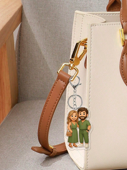 Porte-clés "Duo Amoureux" Personnalisé - Le Cadeau Saint-Valentin Unique